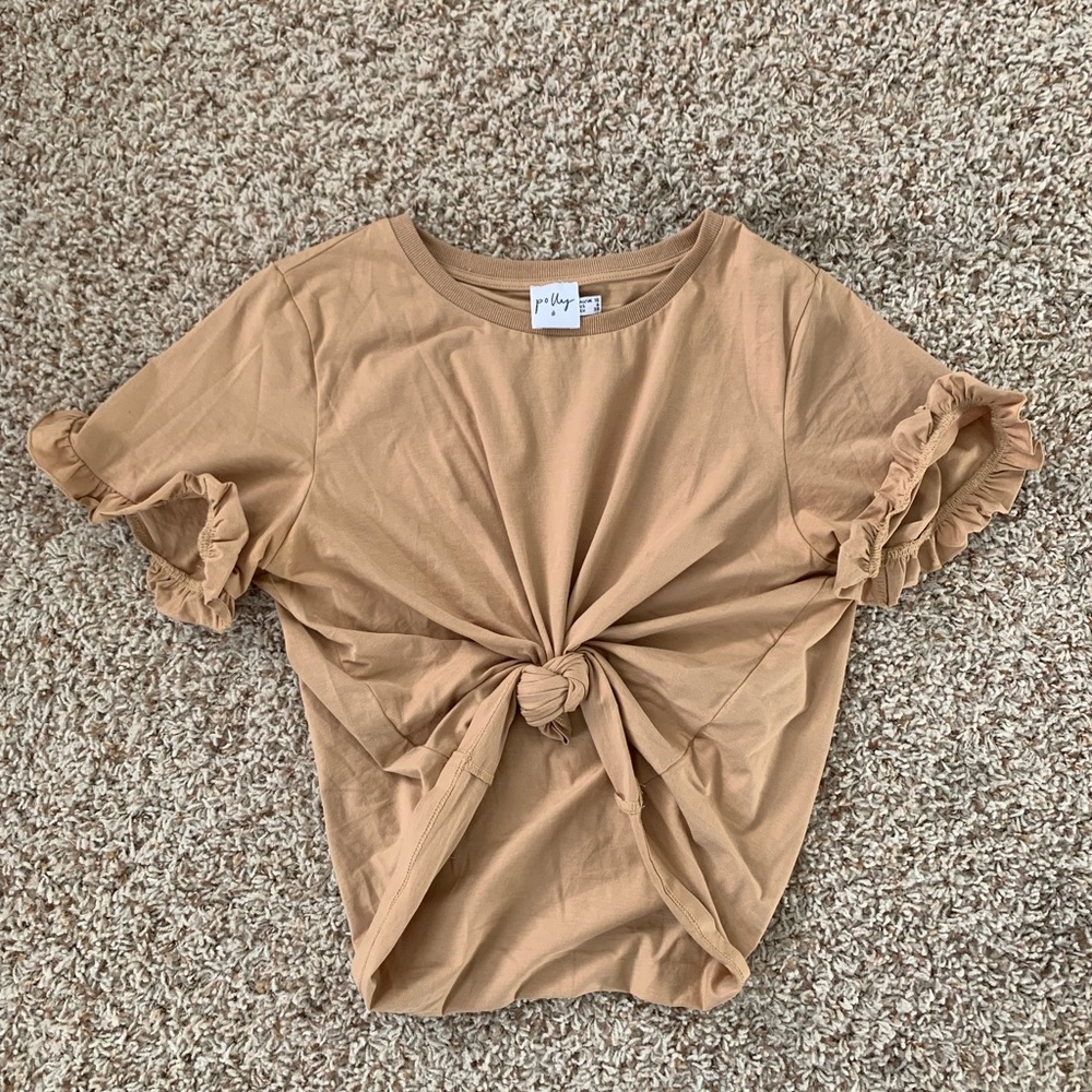 Tan shirt